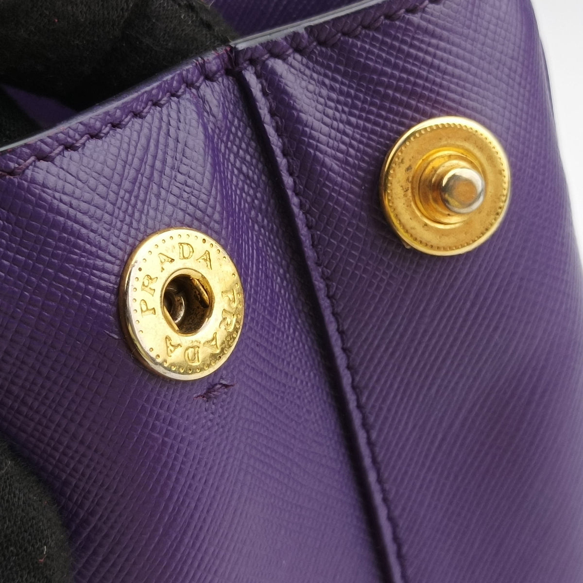Pre-owned Prada Galleria Purple SAFFIANO Leather BN1801 handbag | stylenewstar