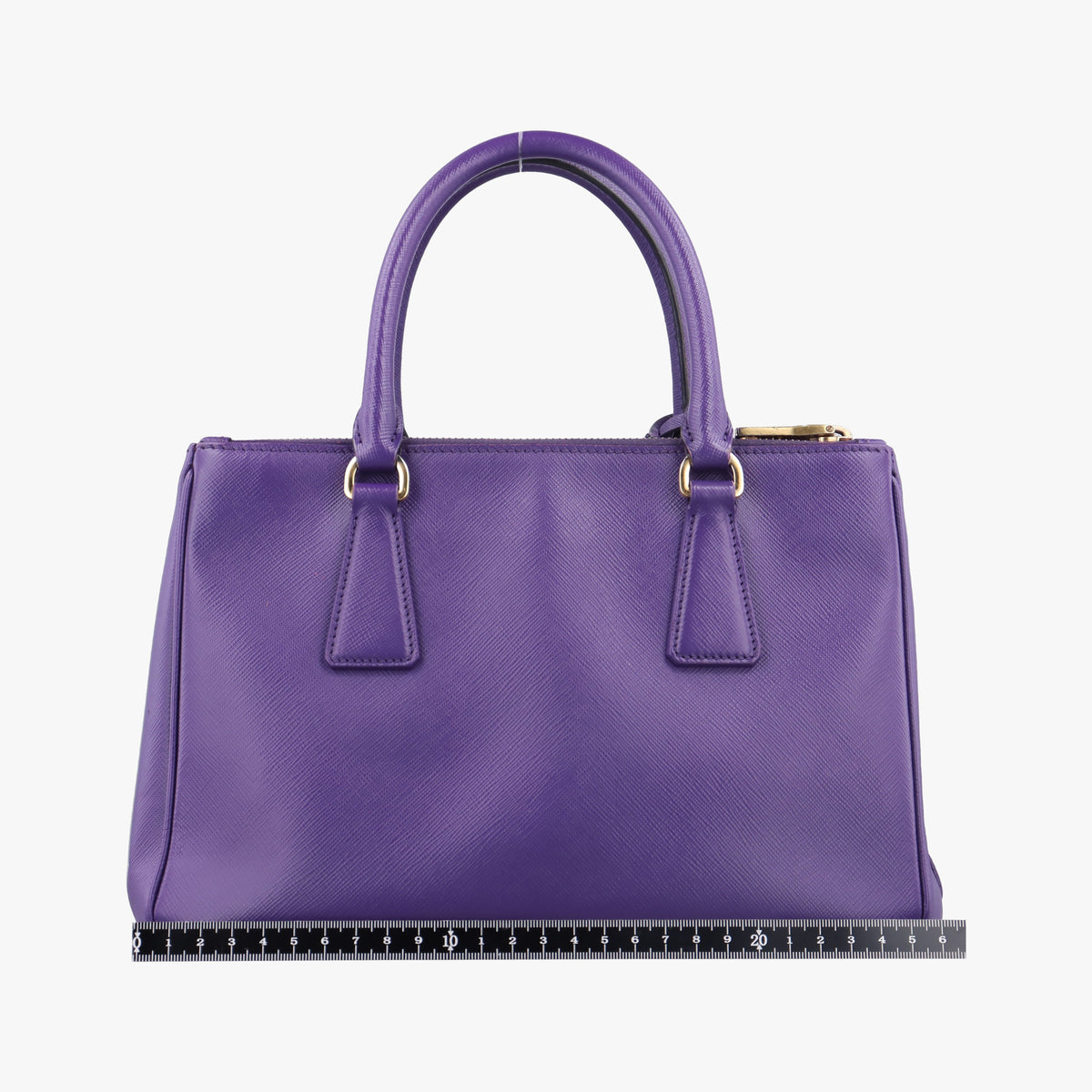 Pre-owned Prada Galleria Purple SAFFIANO Leather BN1801 handbag | stylenewstar