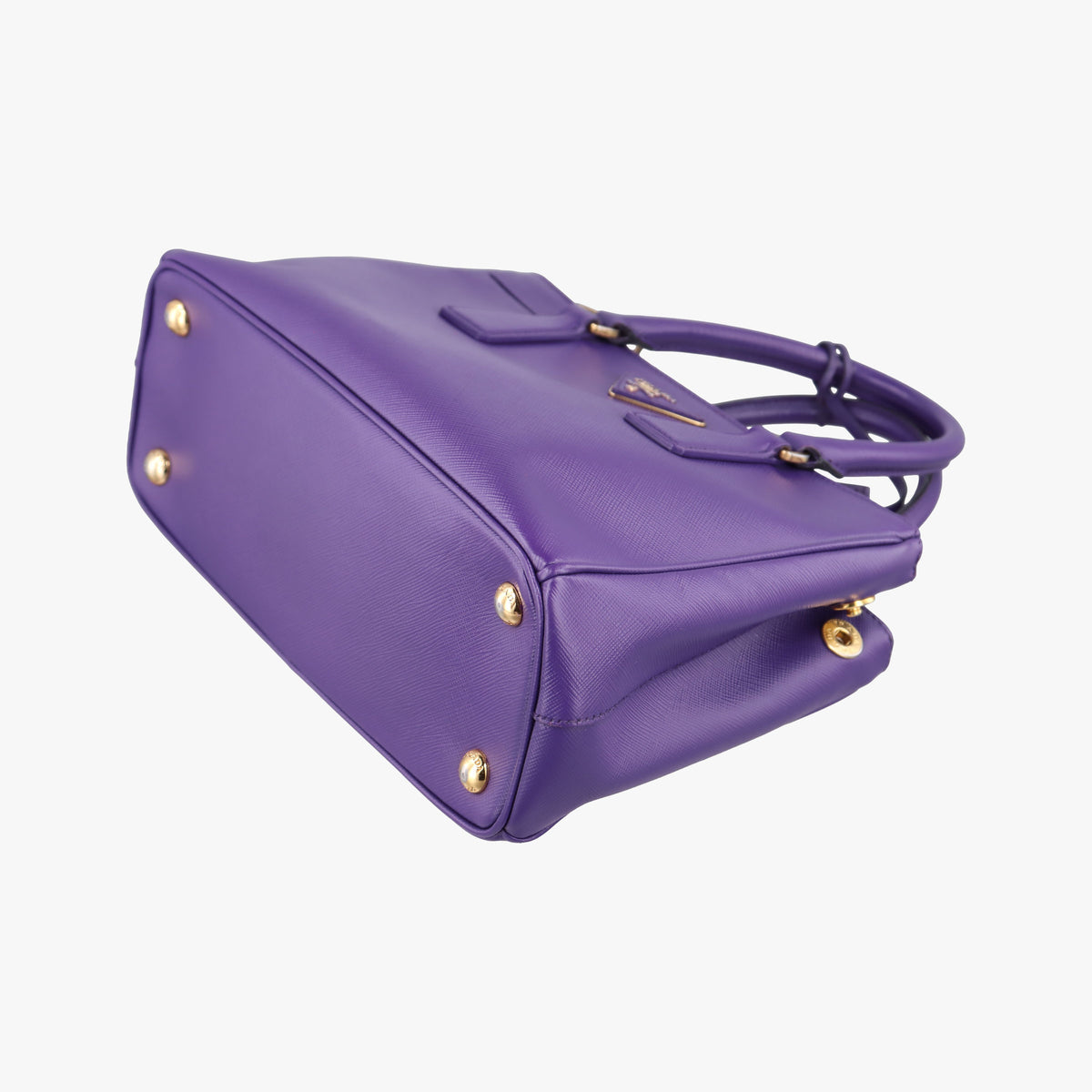 Pre-owned Prada Galleria Purple SAFFIANO Leather BN1801 handbag | stylenewstar