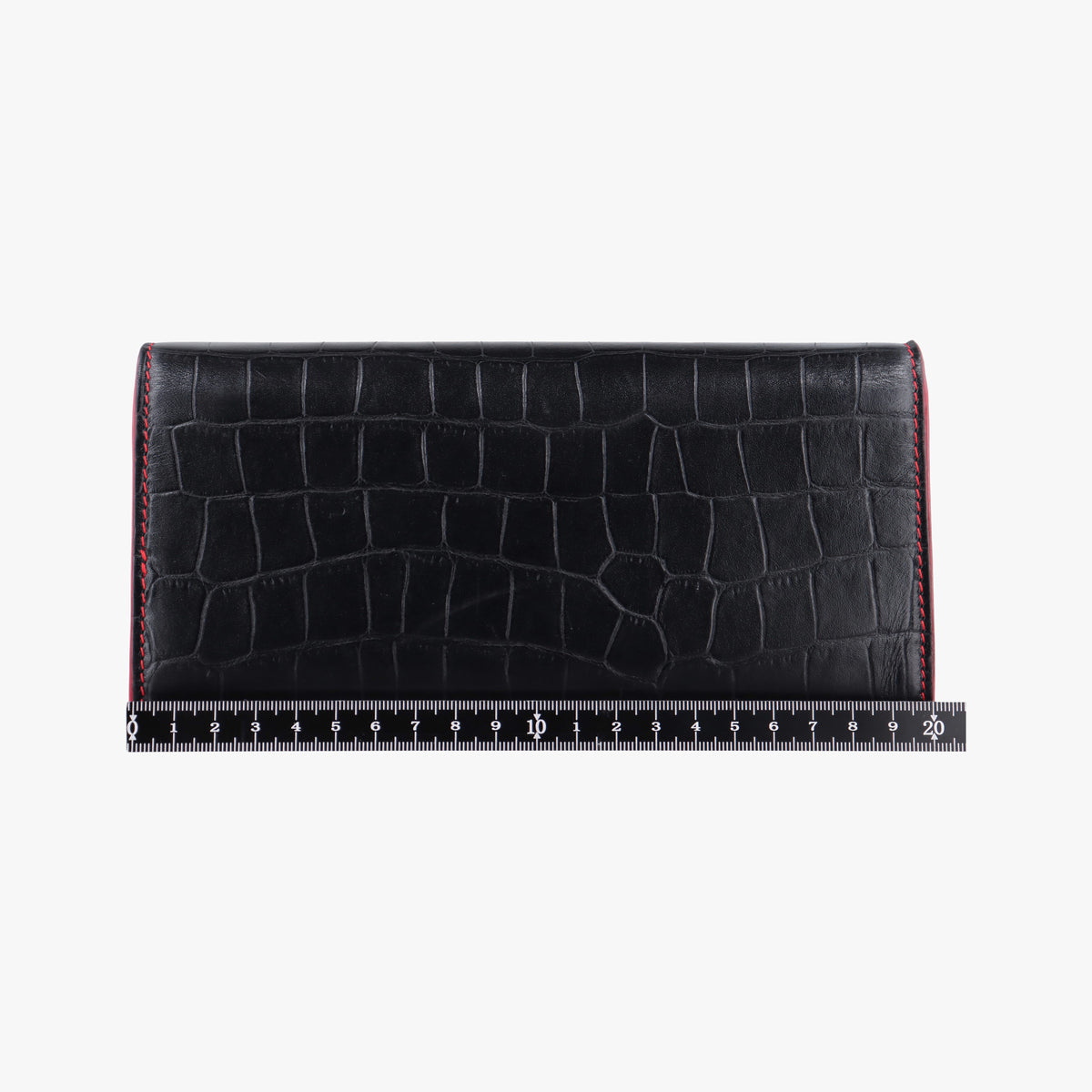 Pre-owned Alexander McQueen Crocodile Embossed Skull Black Leather  shoulderbag | stylenewstar