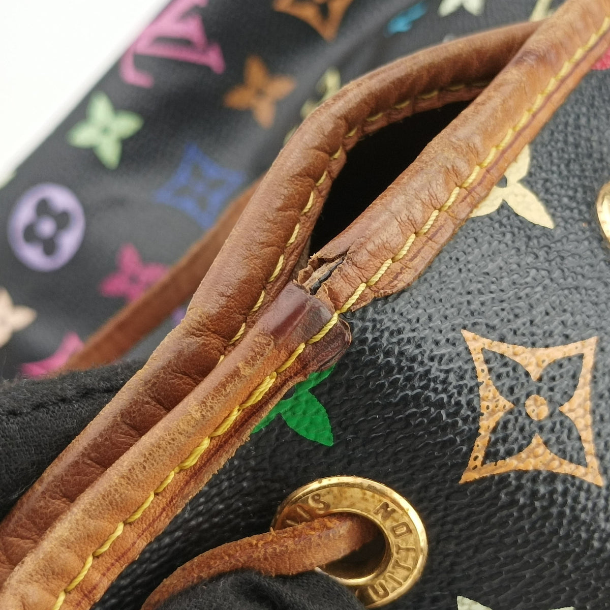 Pre-owned Louis Vuitton Petit Noe Noir Monogram Multicolor M42230 shoulderbag | stylenewstar