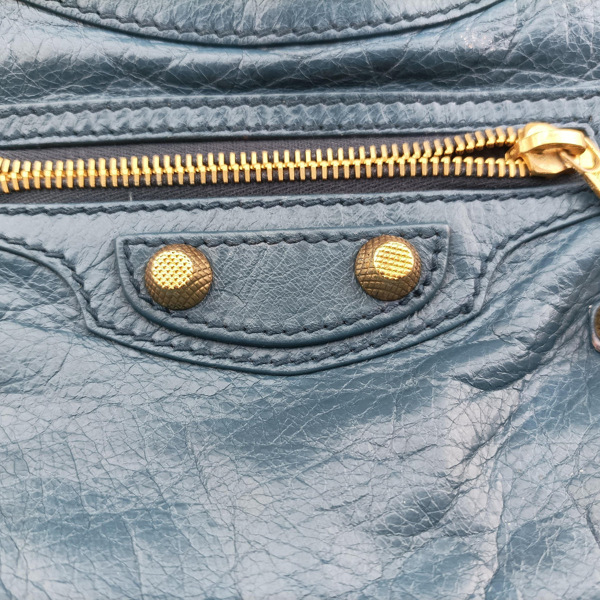 Secondhand Balenciaga Motocross Giant Classic Hip Blue lambskin  shoulderbag | stylenewstar