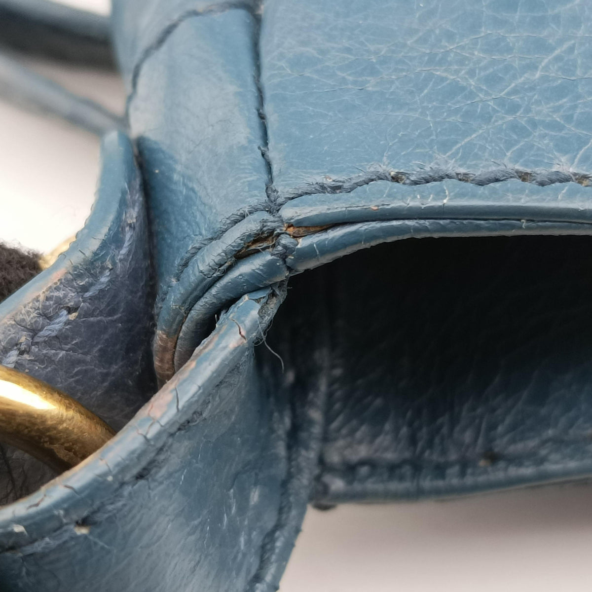 Secondhand Balenciaga Motocross Giant Classic Hip Blue lambskin  shoulderbag | stylenewstar