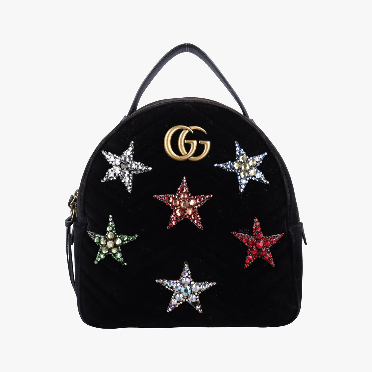 Vintage Gucci Marmont Black velour 524568 backpack/rucksack | stylenewstar