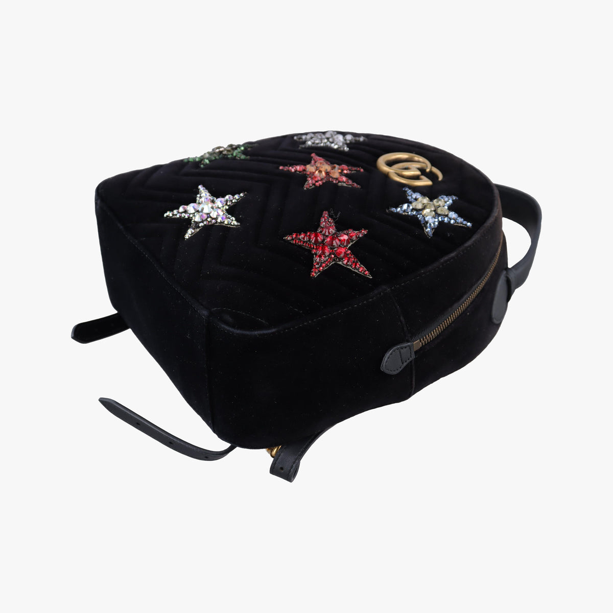 Vintage Gucci Marmont Black velour 524568 backpack/rucksack | stylenewstar