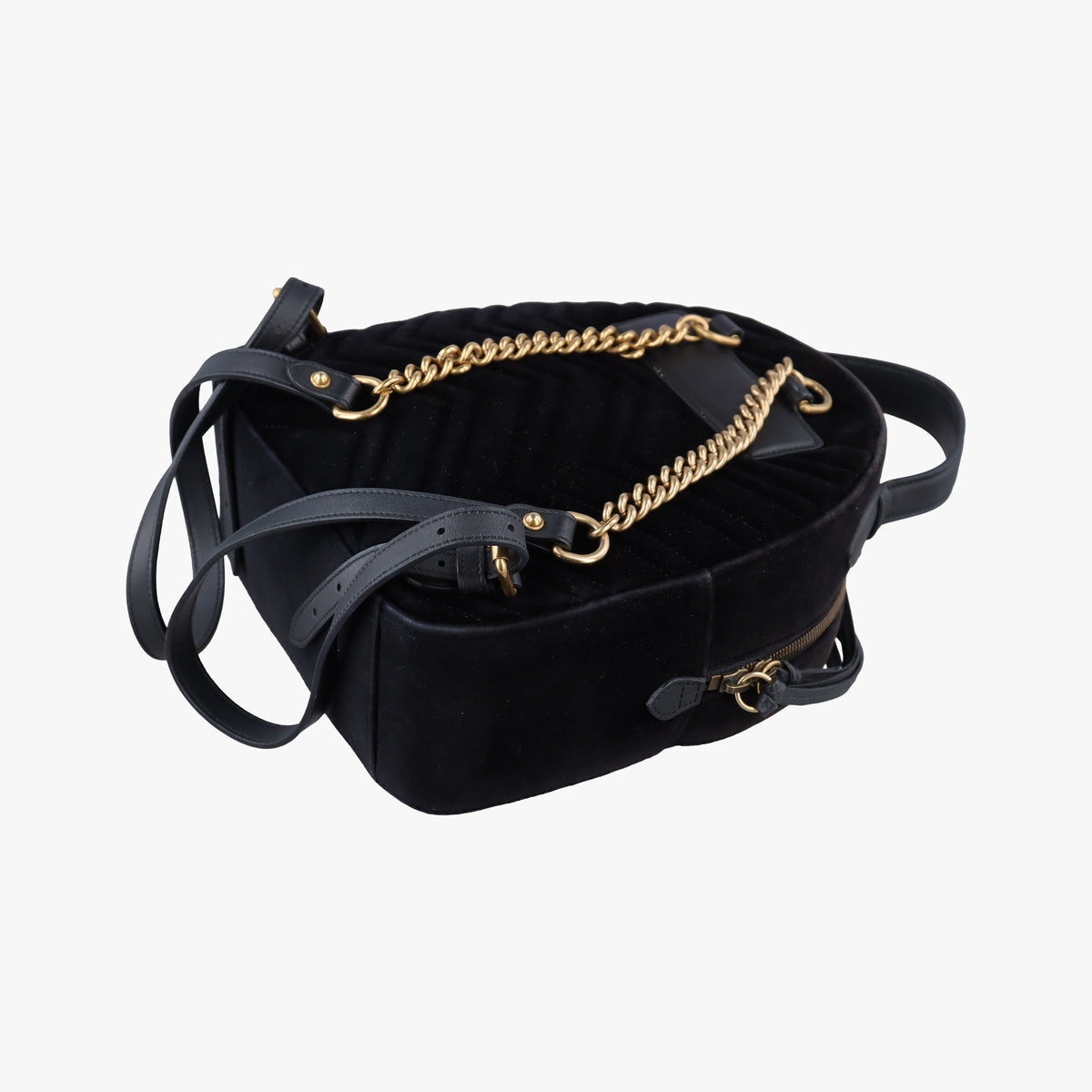 Vintage Gucci Marmont Black velour 524568 backpack/rucksack | stylenewstar