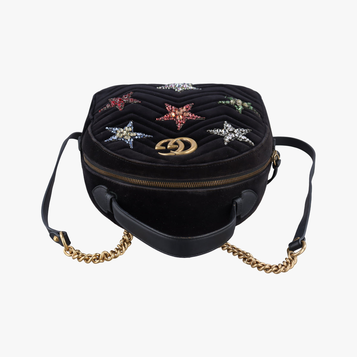 Vintage Gucci Marmont Black velour 524568 backpack/rucksack | stylenewstar