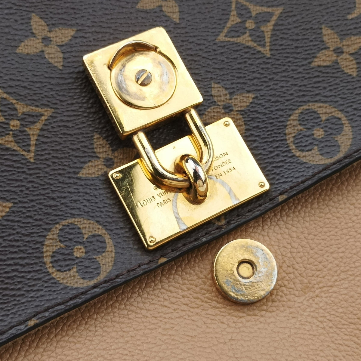 Vintage Louis Vuitton MARIGNAN brown×SESAME Monogram Canvas×calf leather M44544 shoulderbag | stylenewstar
