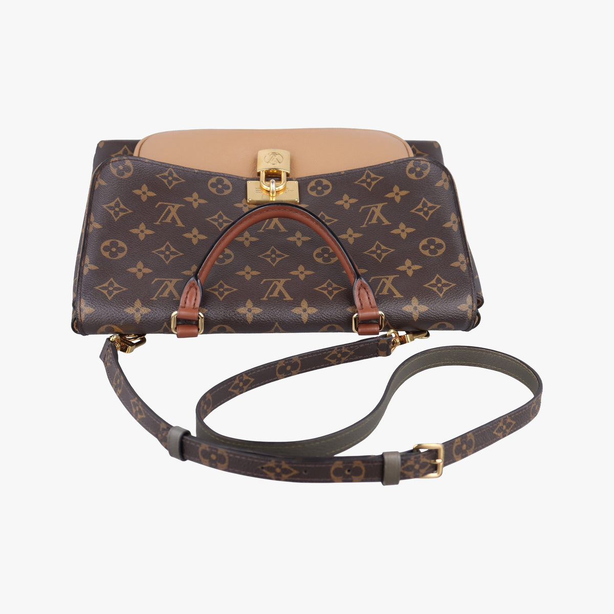 Vintage Louis Vuitton MARIGNAN brown×SESAME Monogram Canvas×calf leather M44544 shoulderbag | stylenewstar