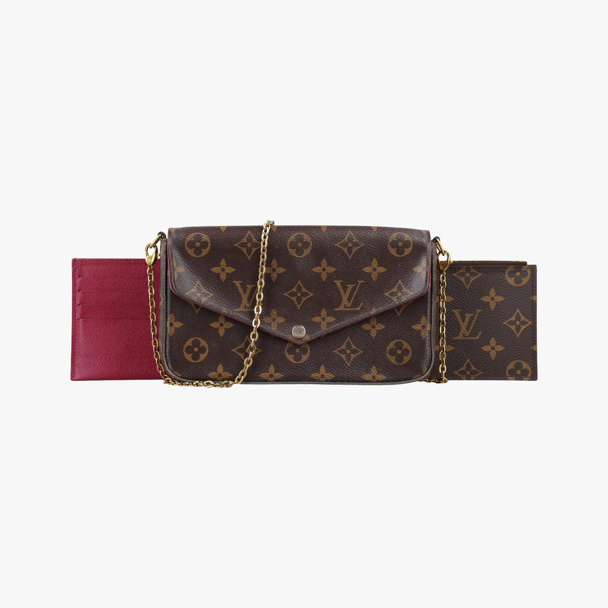 Secondhand Louis Vuitton Pochette Felicie Brown Monogram Canvas M61276 shoulderbag | stylenewstar