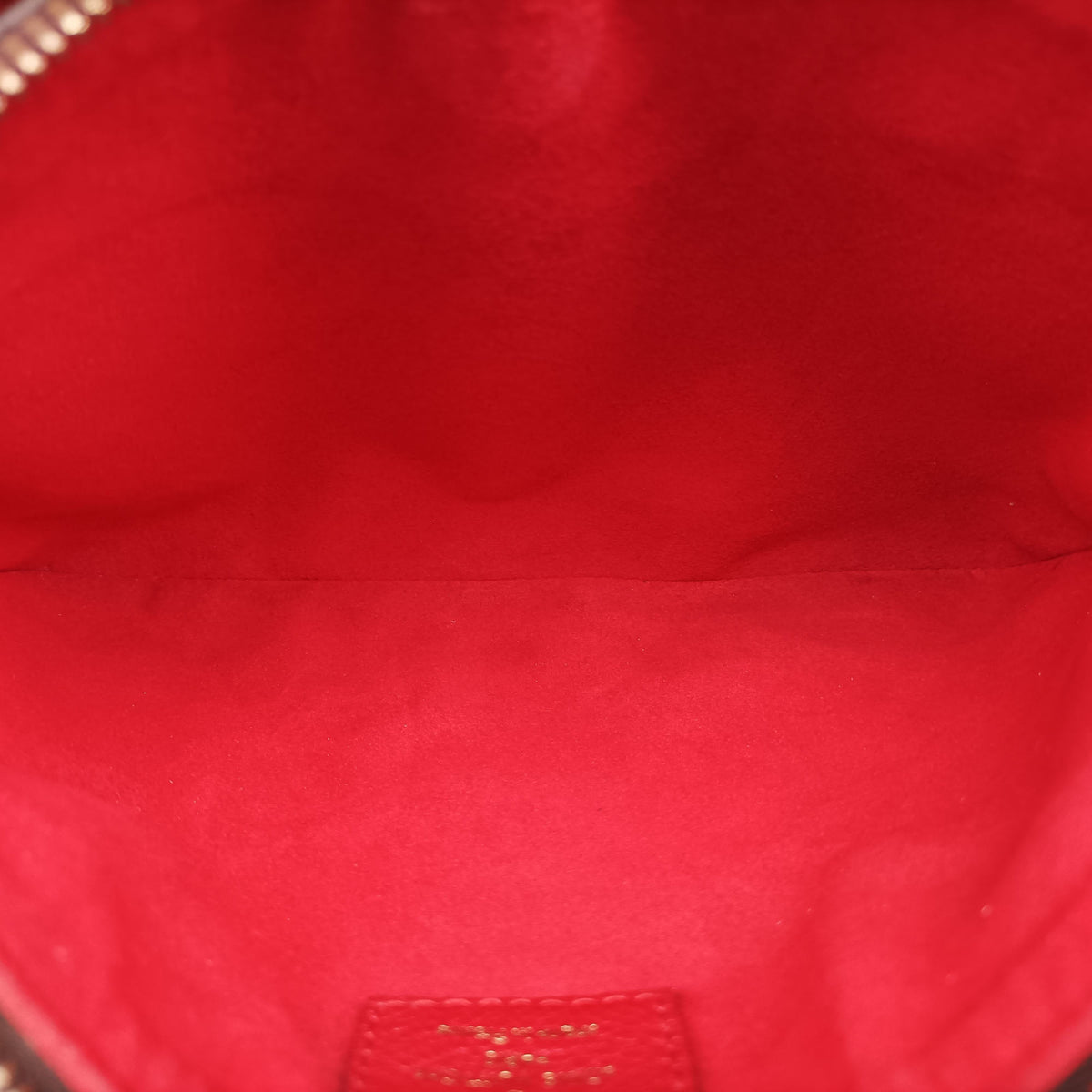 Pre-owned Louis Vuitton Twice Brown×Cerise Monogram Canvas×calf leather M50184 shoulderbag | stylenewstar