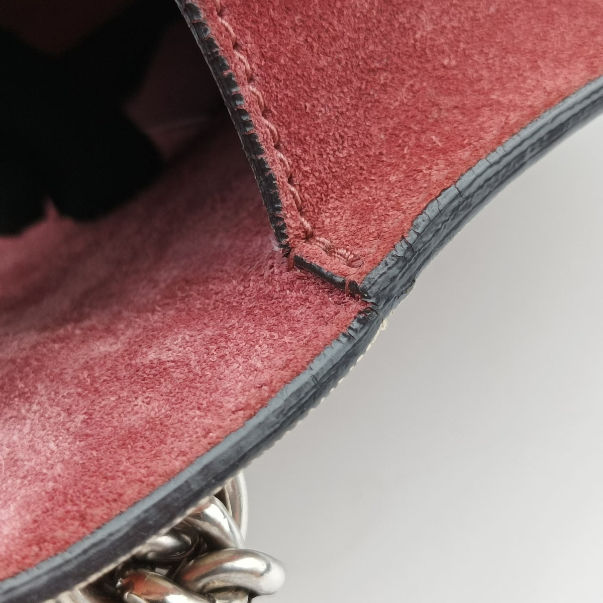 Pre-owned Gucci Dionysus beige×red×multicolor PVC coated canvas × suede 421970 shoulderbag | stylenewstar
