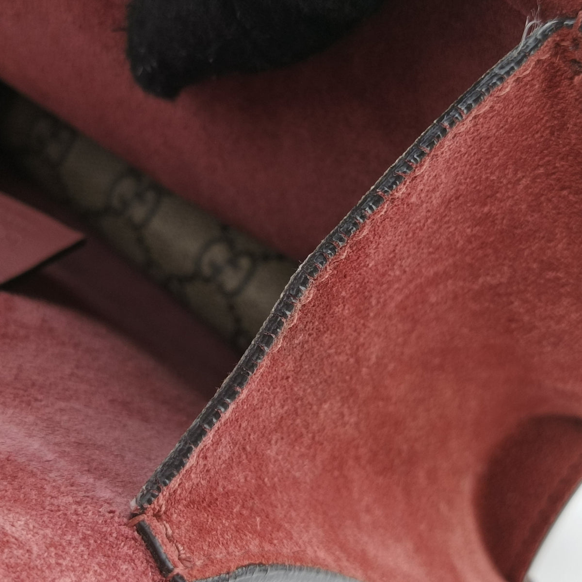 Pre-owned Gucci Dionysus beige×red×multicolor PVC coated canvas × suede 421970 shoulderbag | stylenewstar