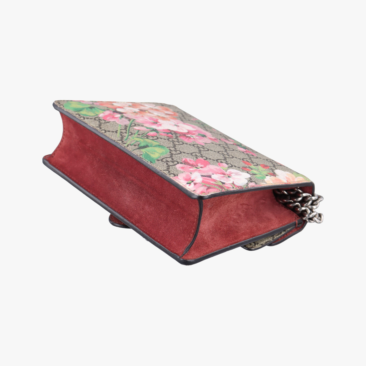 Pre-owned Gucci Dionysus beige×red×multicolor PVC coated canvas × suede 421970 shoulderbag | stylenewstar