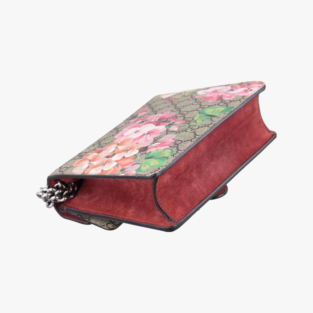 Pre-owned Gucci Dionysus beige×red×multicolor PVC coated canvas × suede 421970 shoulderbag | stylenewstar