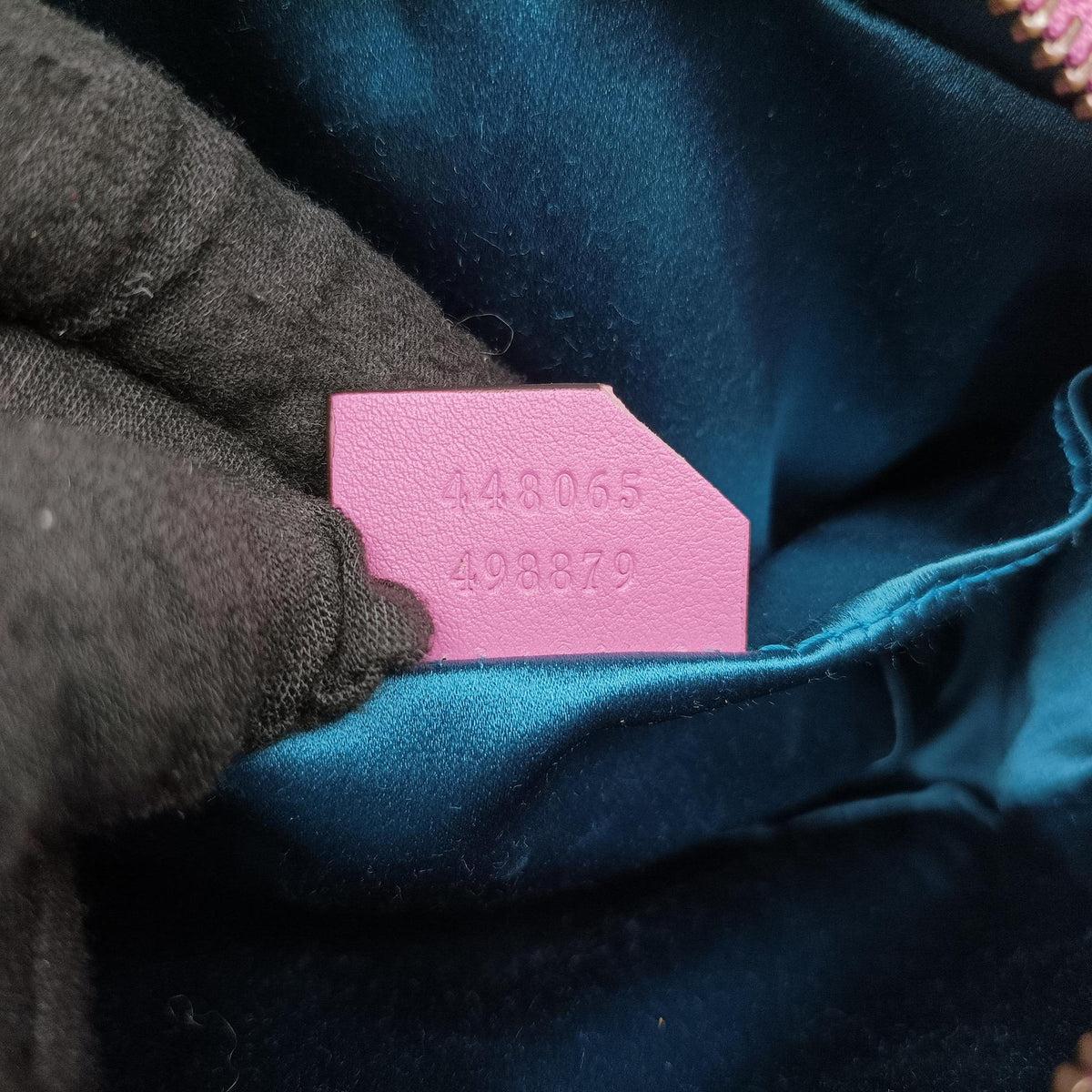 Pre-owned Gucci GG Marmont Pink velour 448065 shoulderbag | stylenewstar
