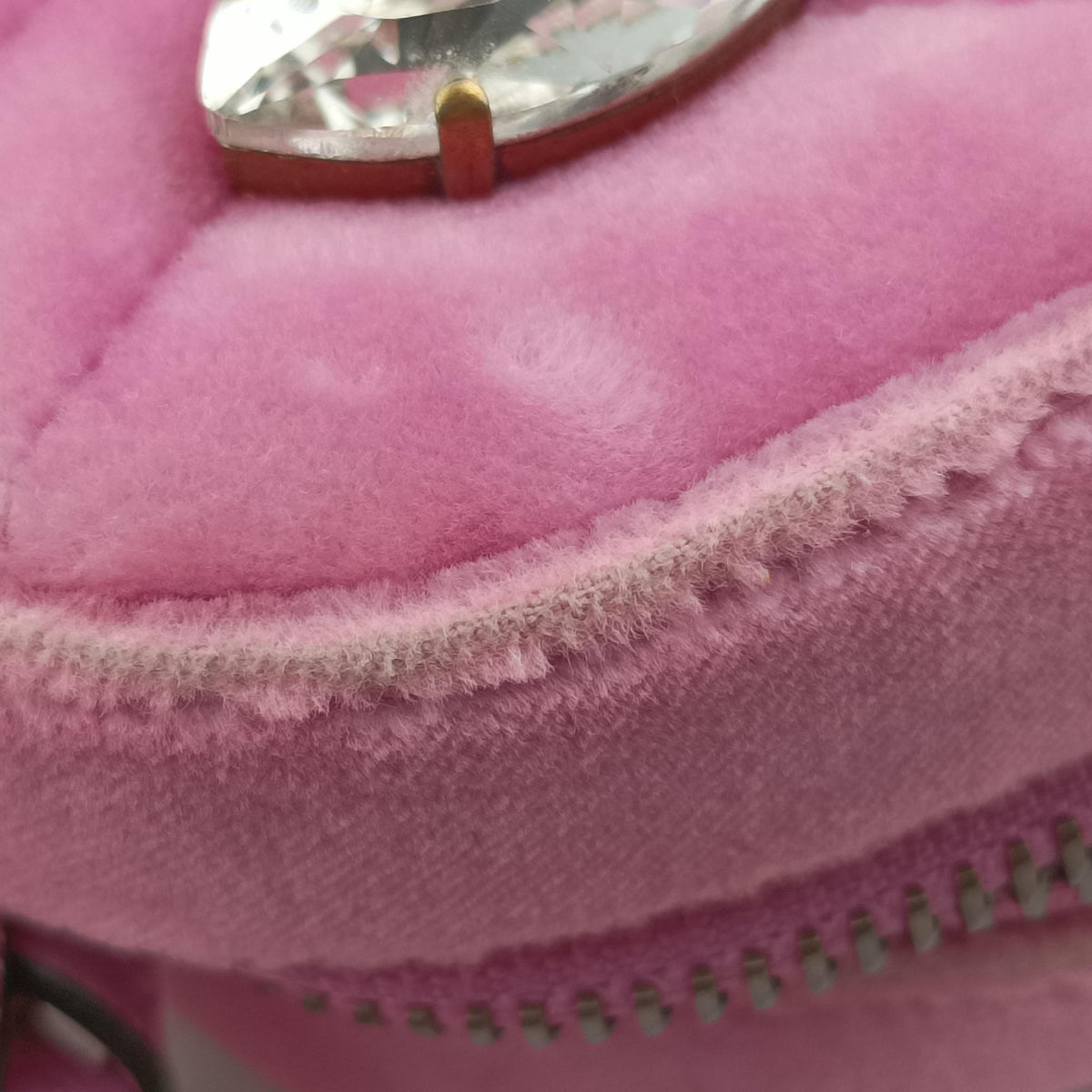 Pre-owned Gucci GG Marmont Pink velour 448065 shoulderbag | stylenewstar