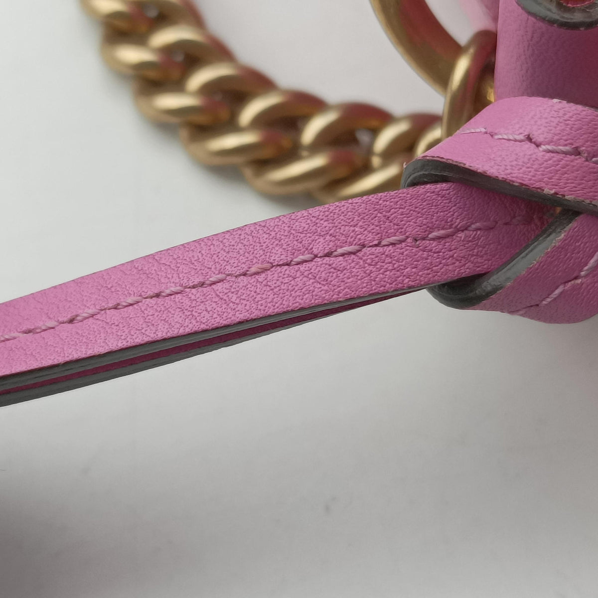 Pre-owned Gucci GG Marmont Pink velour 448065 shoulderbag | stylenewstar