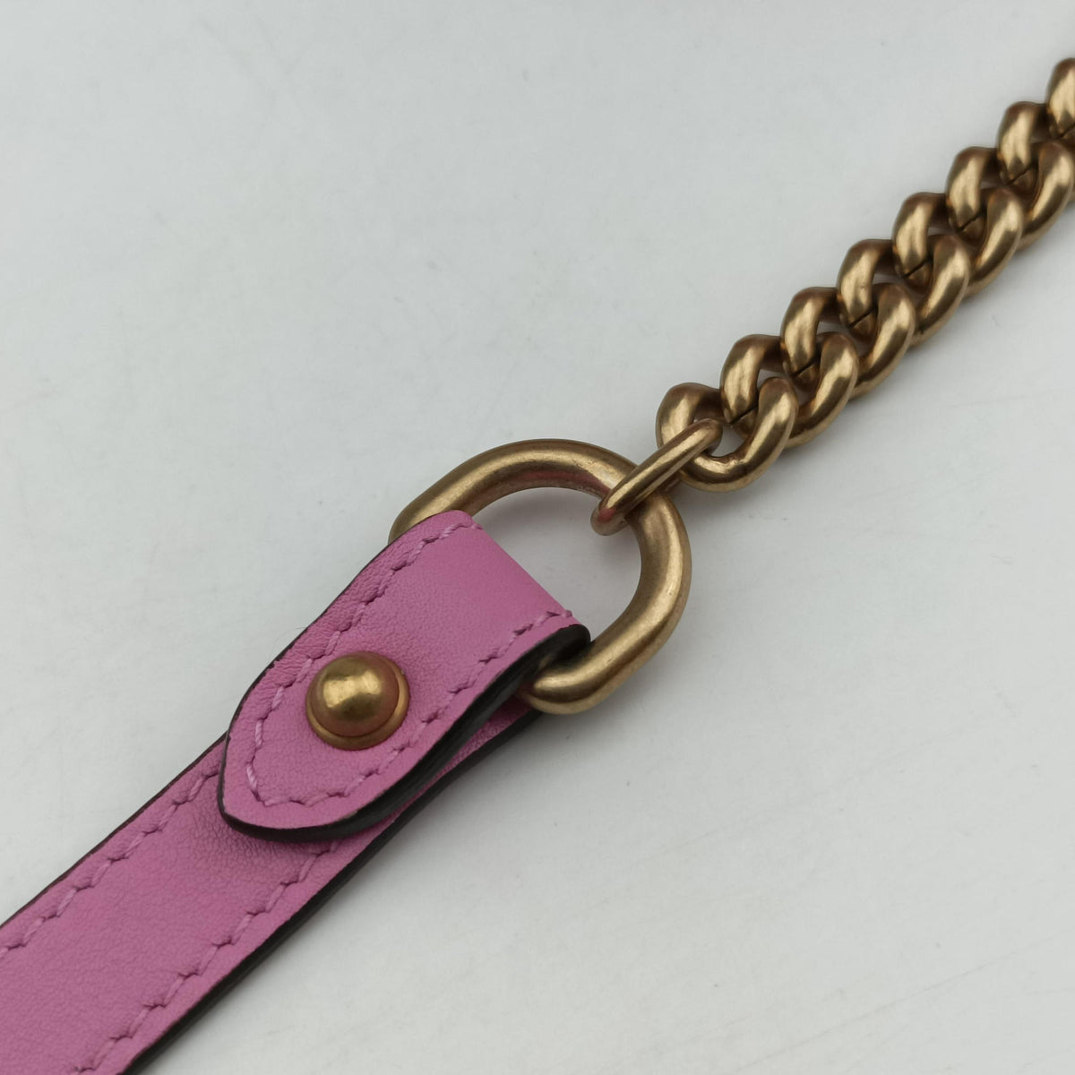 Pre-owned Gucci GG Marmont Pink velour 448065 shoulderbag | stylenewstar