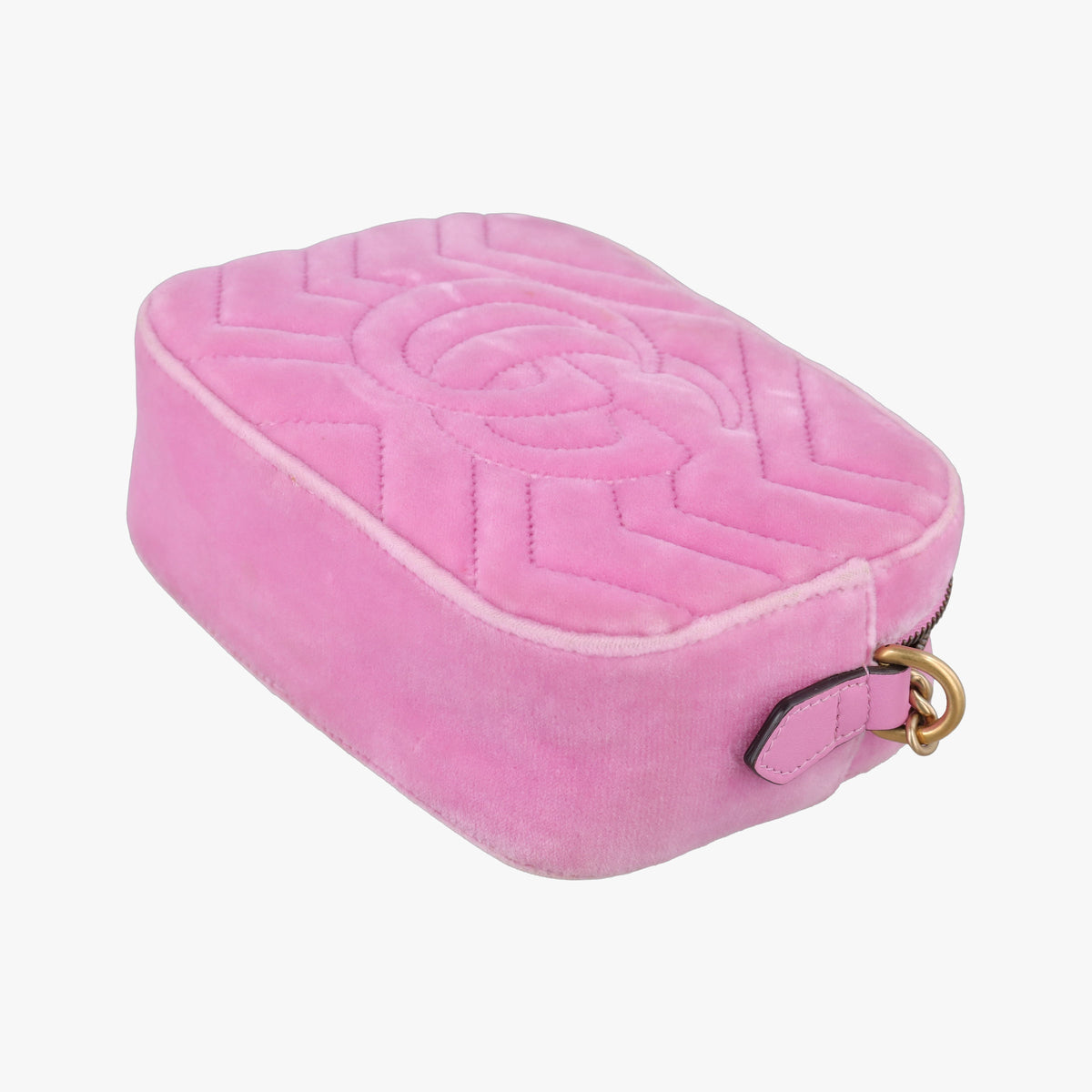 Pre-owned Gucci GG Marmont Pink velour 448065 shoulderbag | stylenewstar
