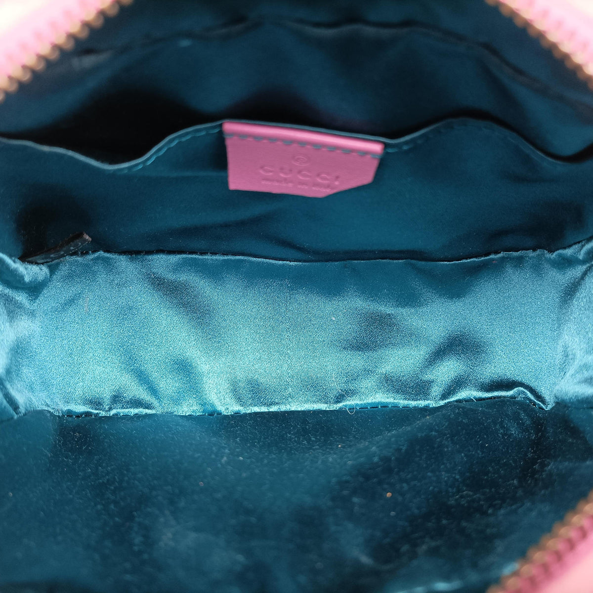 Pre-owned Gucci GG Marmont Pink velour 448065 shoulderbag | stylenewstar