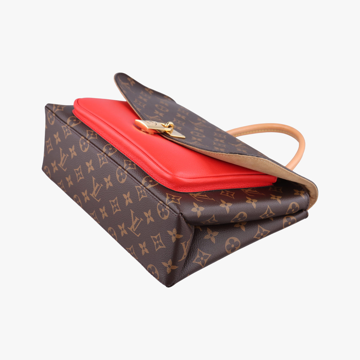 Vintage Louis Vuitton MARIGNAN Brown × Coquelicot Monogram Canvas×calf leather M44286 shoulderbag | stylenewstar