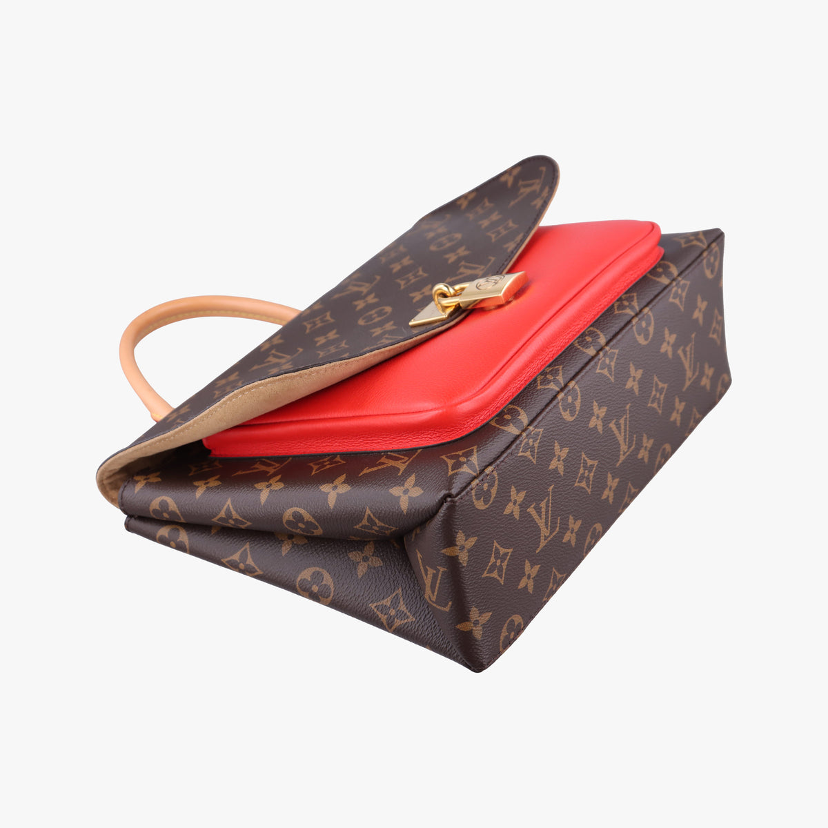 Vintage Louis Vuitton MARIGNAN Brown × Coquelicot Monogram Canvas×calf leather M44286 shoulderbag | stylenewstar