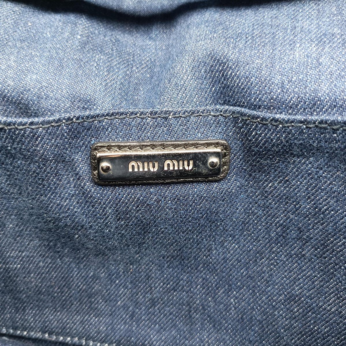 Pre-owned Miu Miu My Miu Blue Denim 5BF068 shoulderbag | stylenewstar