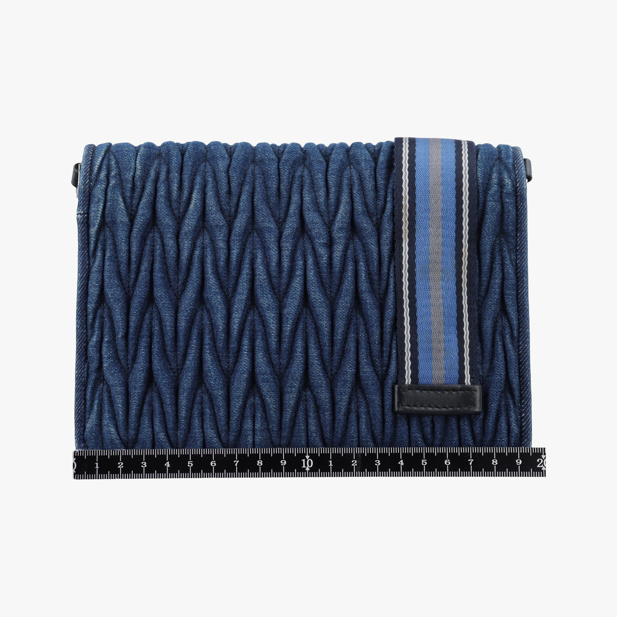 Pre-owned Miu Miu My Miu Blue Denim 5BF068 shoulderbag | stylenewstar