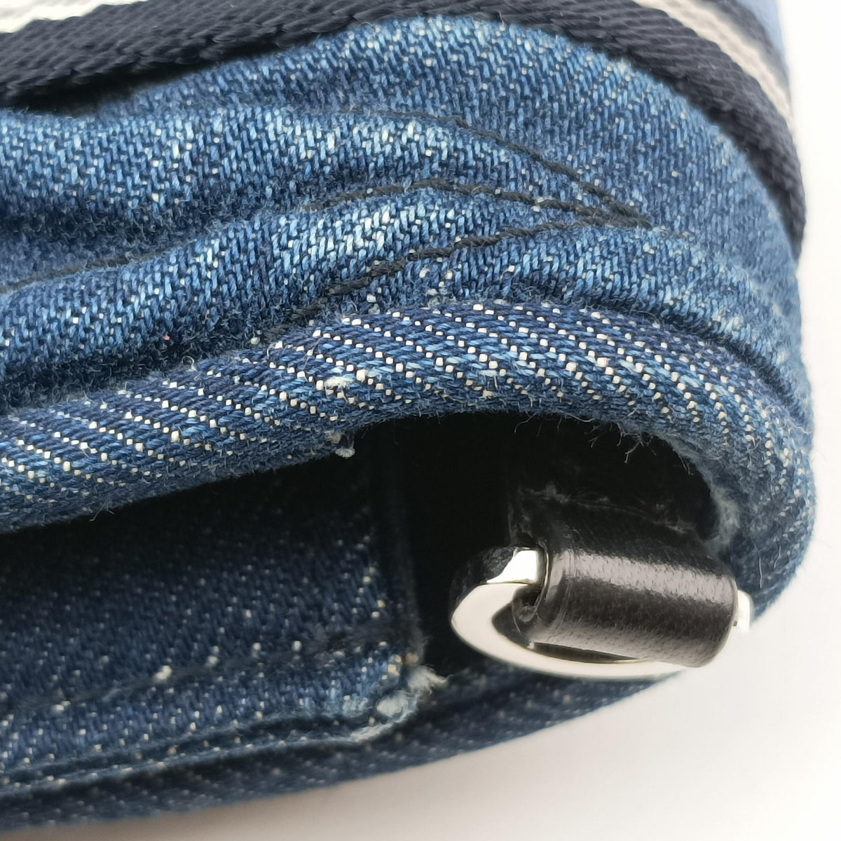Pre-owned Miu Miu My Miu Blue Denim 5BF068 shoulderbag | stylenewstar