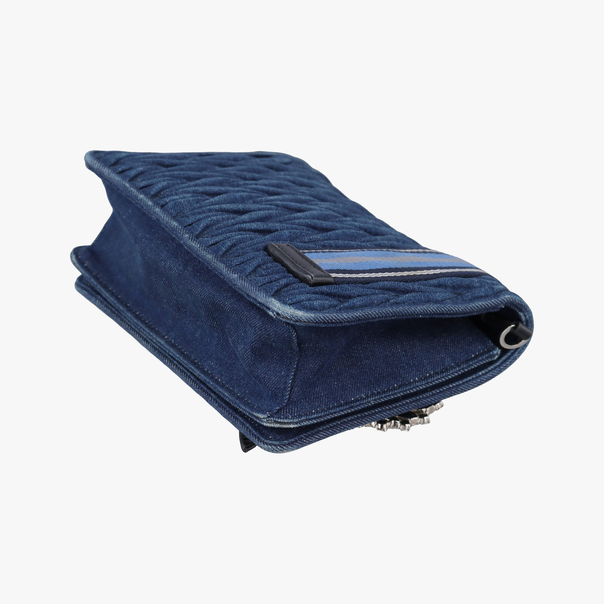 Pre-owned Miu Miu My Miu Blue Denim 5BF068 shoulderbag | stylenewstar