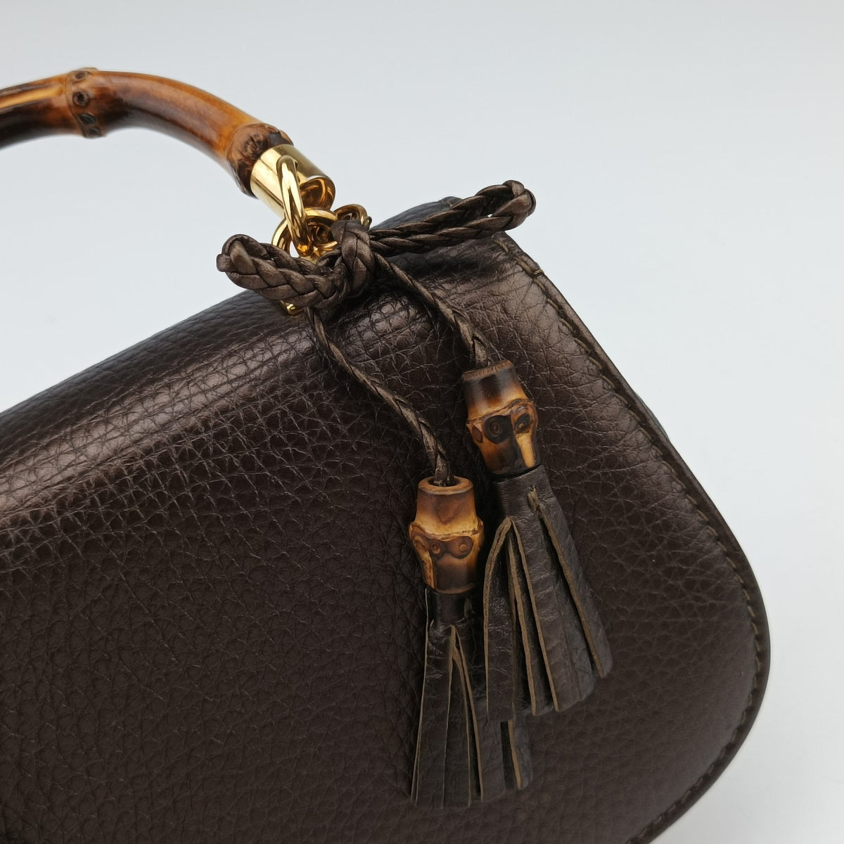 Secondhand Gucci Bamboo Brown leather 269969 shoulderbag | stylenewstar