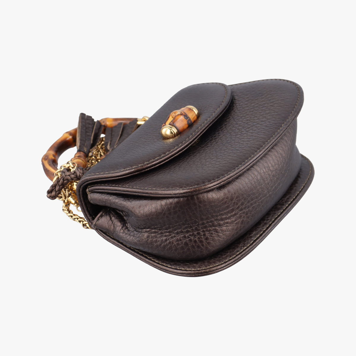 Secondhand Gucci Bamboo Brown leather 269969 shoulderbag | stylenewstar