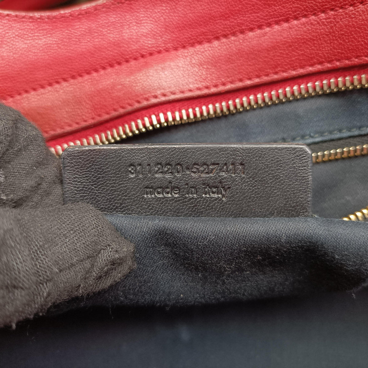 Pre-owned Yves Saint Laurent CABAS CHYC Red Leather 311220 handbag | stylenewstar