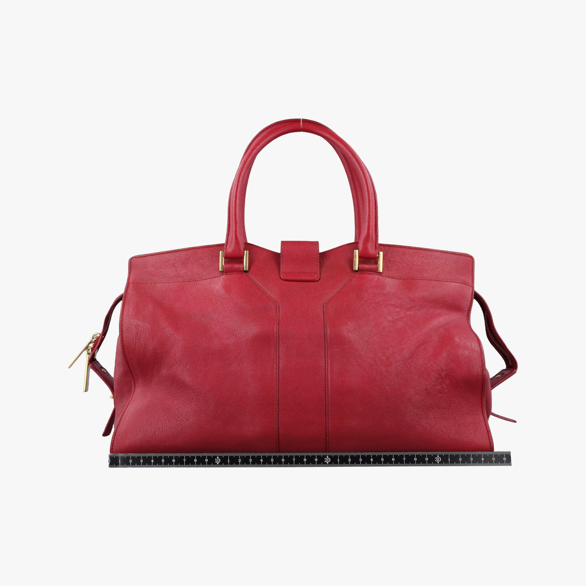 Pre-owned Yves Saint Laurent CABAS CHYC Red Leather 311220 handbag | stylenewstar