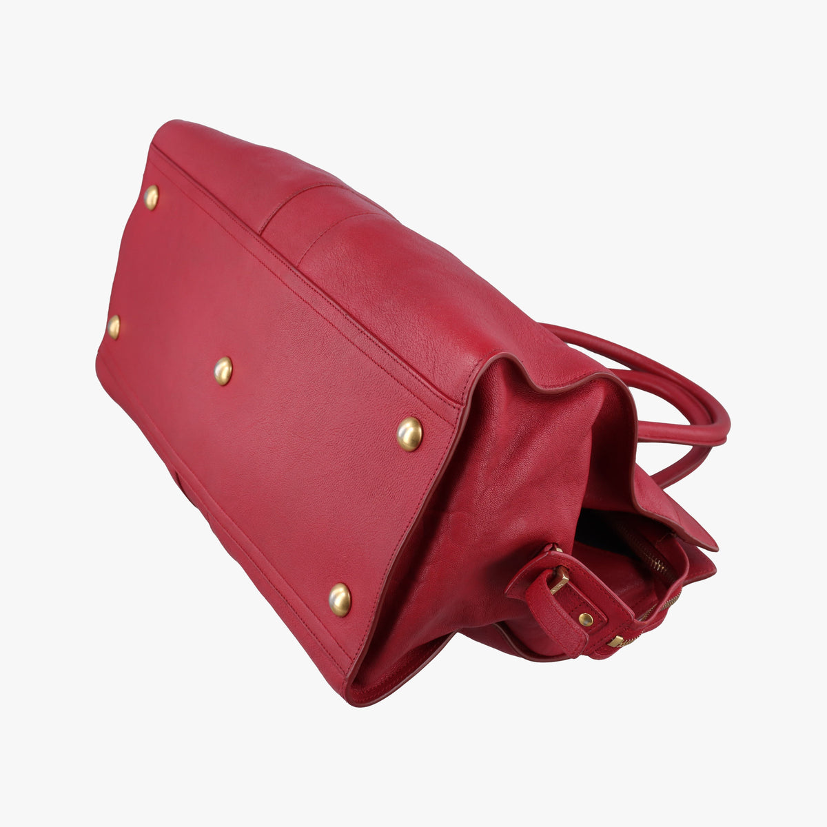 Pre-owned Yves Saint Laurent CABAS CHYC Red Leather 311220 handbag | stylenewstar