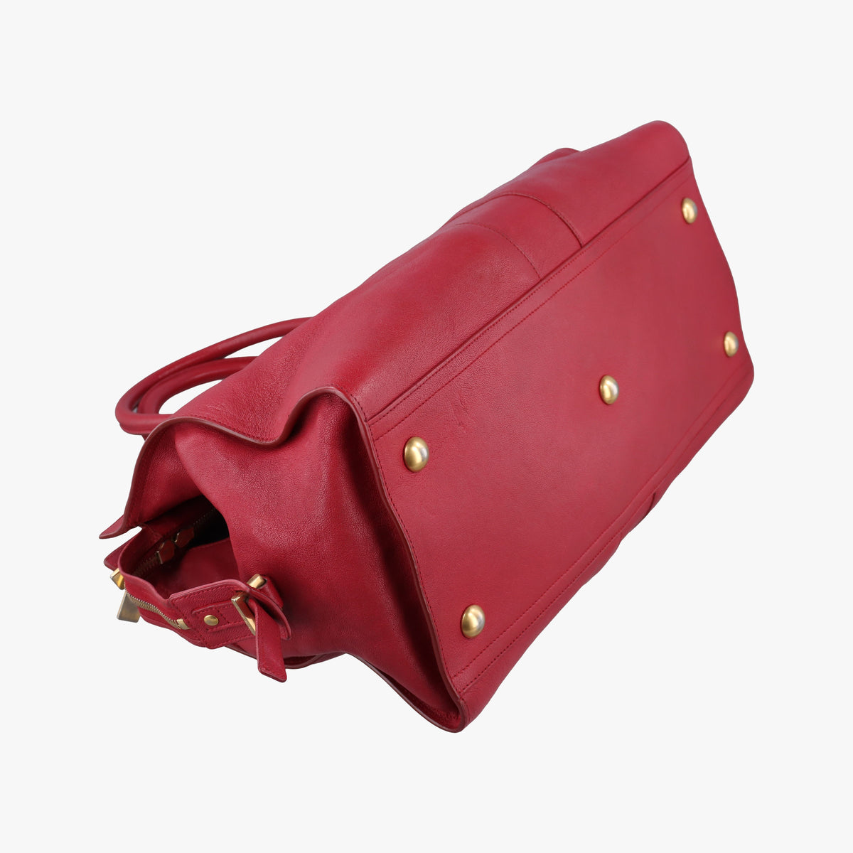 Pre-owned Yves Saint Laurent CABAS CHYC Red Leather 311220 handbag | stylenewstar