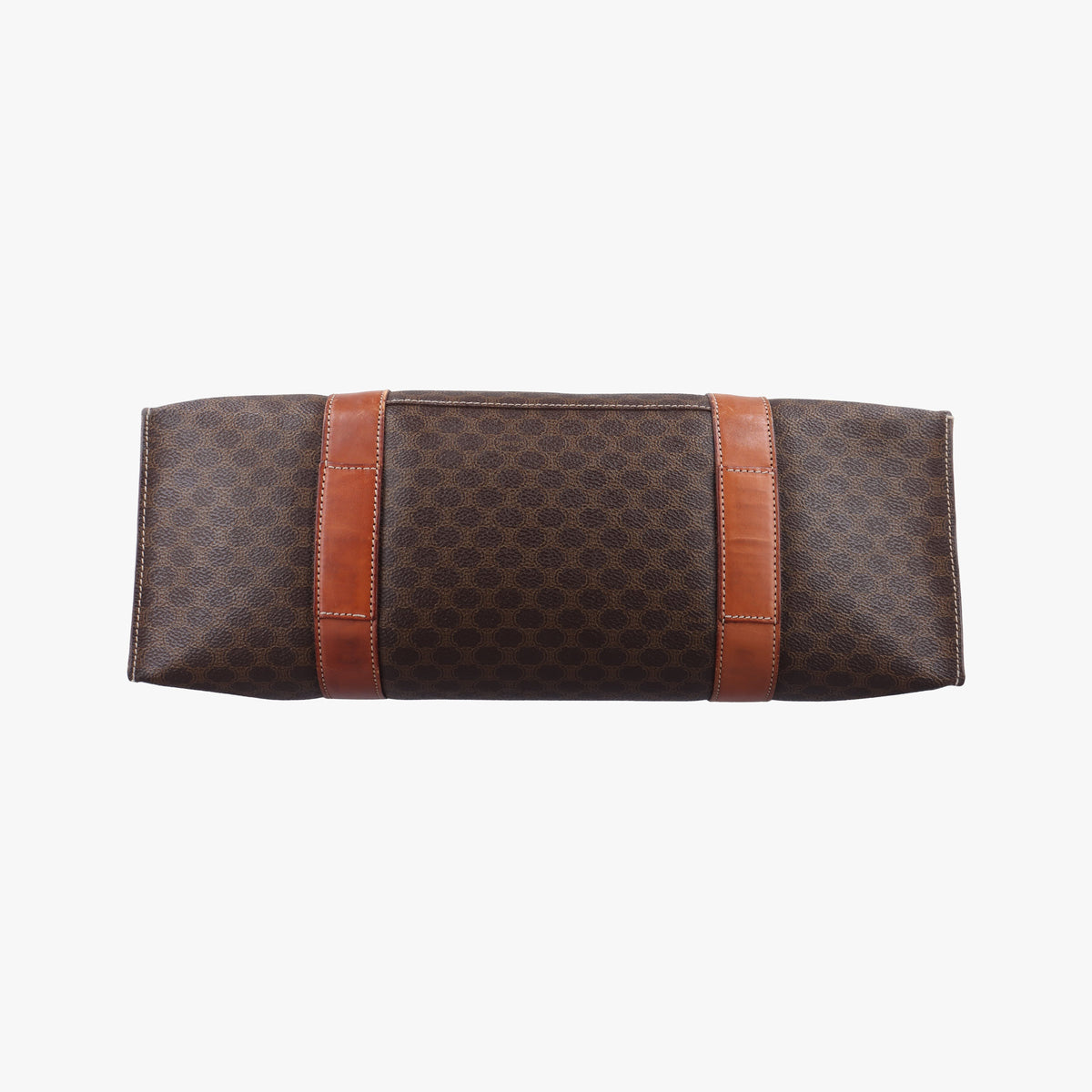 Pre-owned Celine Macadam pattern Brown PVC-coated canvas×leather  shoulderbag | stylenewstar