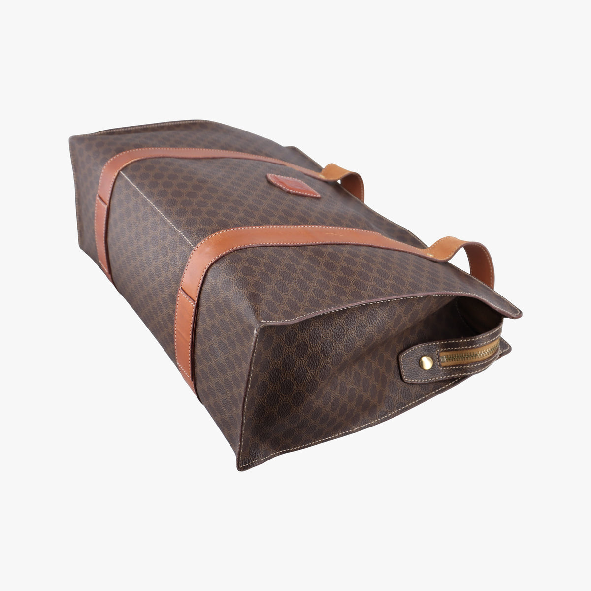 Secondhand Celine Macadam pattern Brown PVC-coated canvas×leather  shoulderbag | stylenewstar