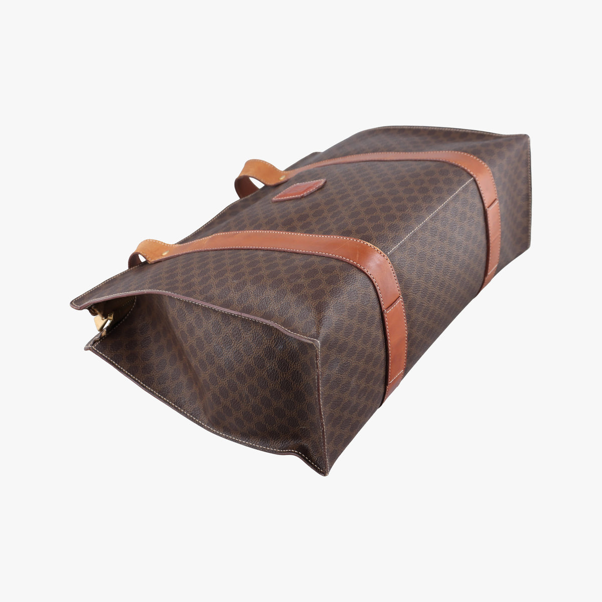 Pre-owned Celine Macadam pattern Brown PVC-coated canvas×leather  shoulderbag | stylenewstar