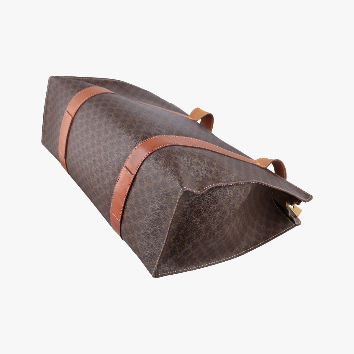 Pre-owned Celine Macadam pattern Brown PVC-coated canvas×leather  shoulderbag | stylenewstar