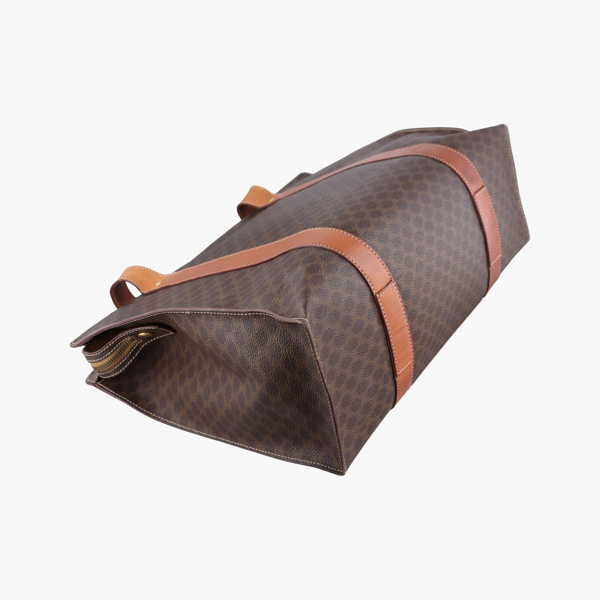 Pre-owned Celine Macadam pattern Brown PVC-coated canvas×leather  shoulderbag | stylenewstar