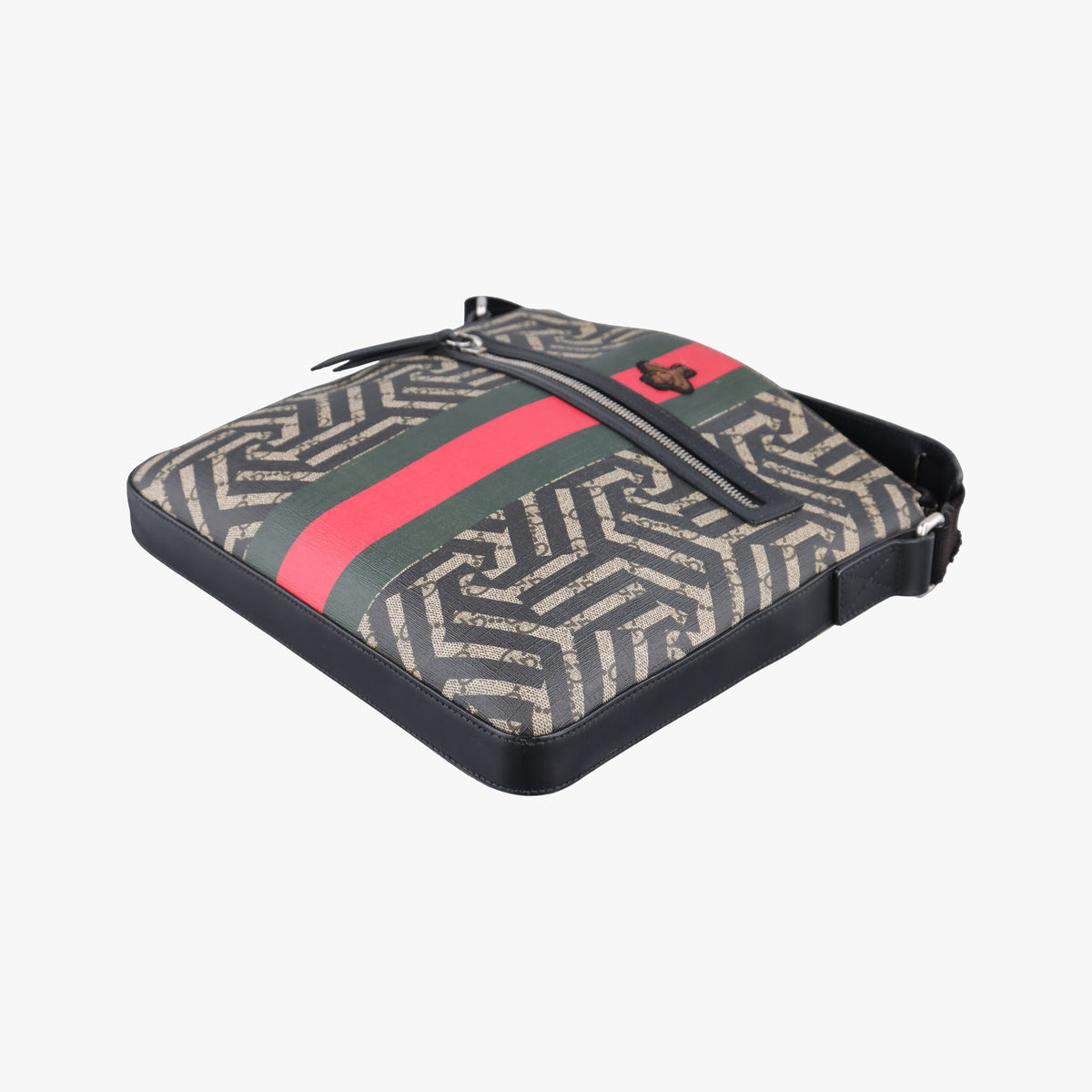 Pre-owned Gucci GG Caleido bee Web Multicolour PVC coated canvas 471466 shoulderbag | stylenewstar
