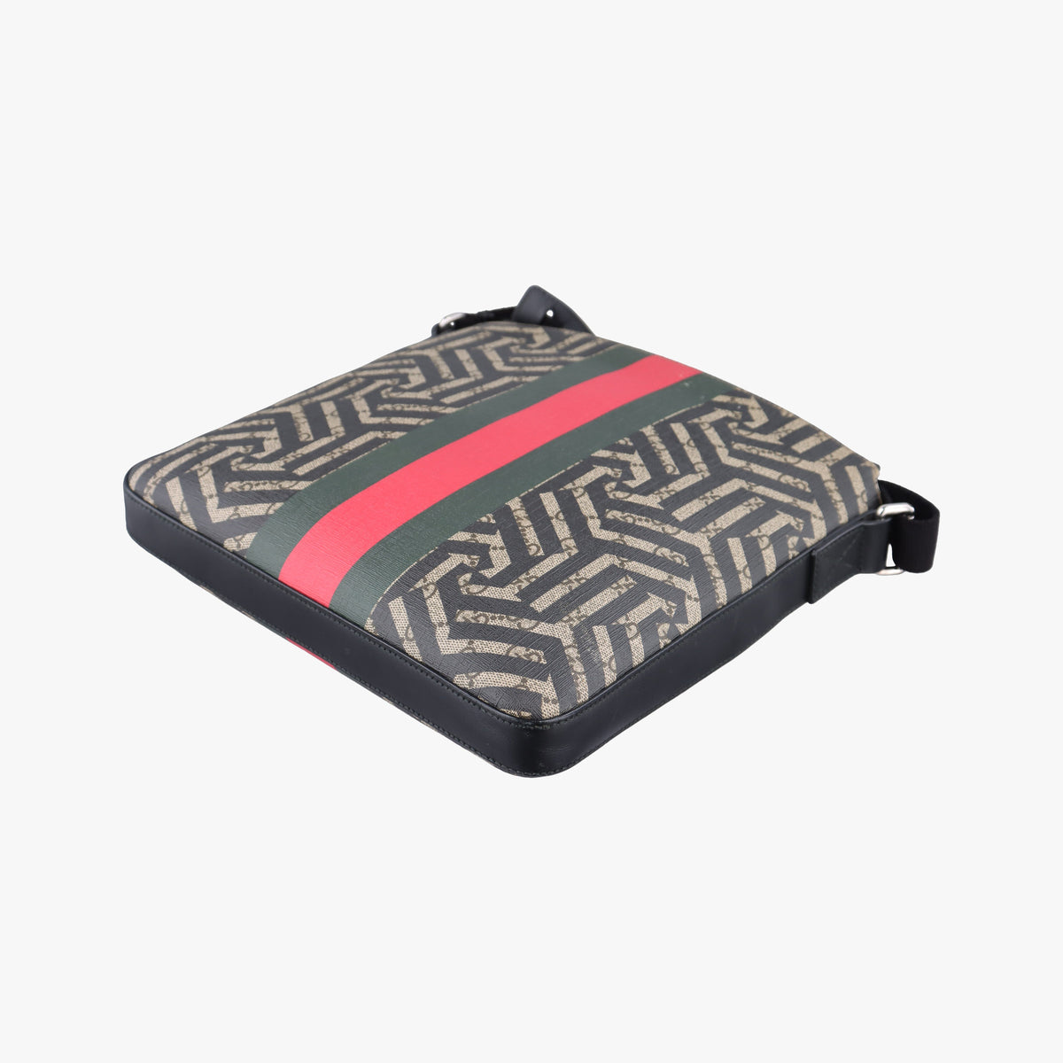 Pre-owned Gucci GG Caleido bee Web Multicolour PVC coated canvas 471466 shoulderbag | stylenewstar