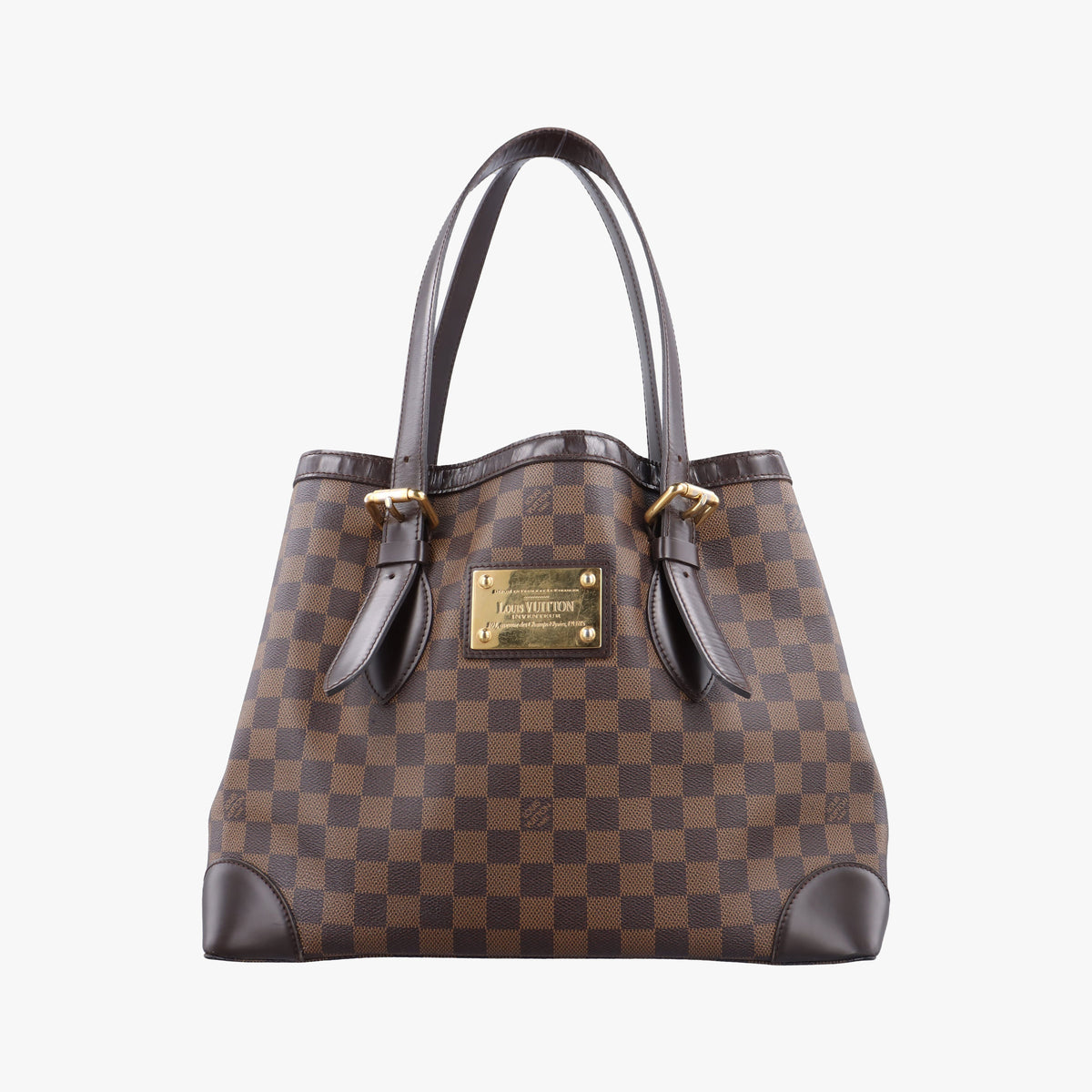 Pre-owned Louis Vuitton HAMPSTEAD MM EBENE Damier Canvas N51204 handbag | stylenewstar