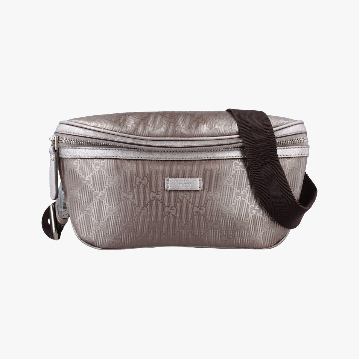 Secondhand Gucci GG Imprime Golden PVC-coated canvas 233269 bum bag/waist bag | stylenewstar