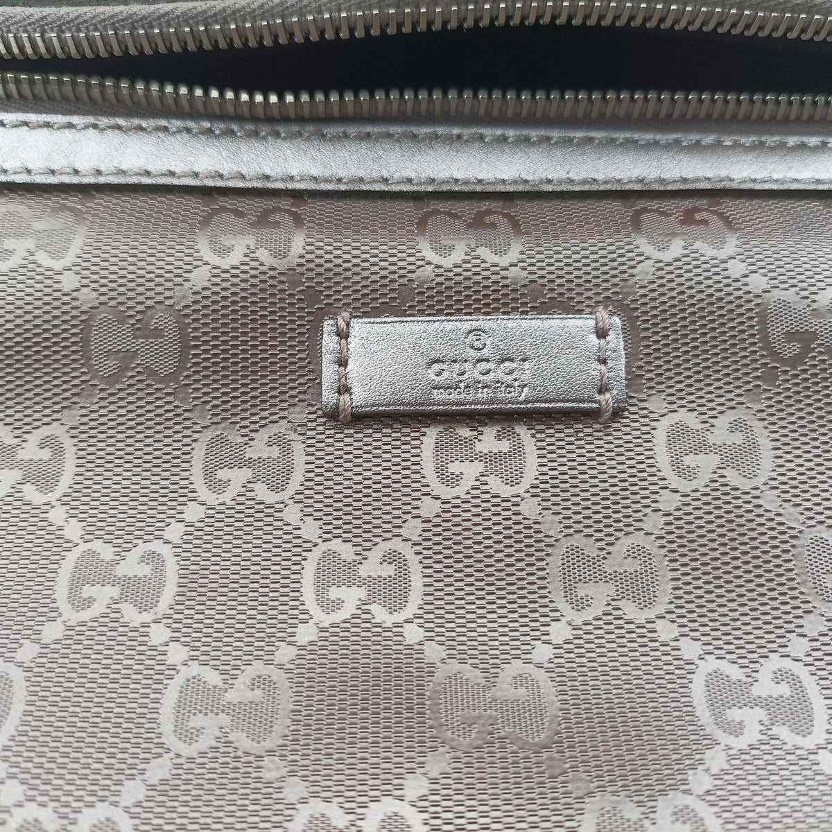 Secondhand Gucci GG Imprime Golden PVC-coated canvas 233269 bum bag/waist bag | stylenewstar