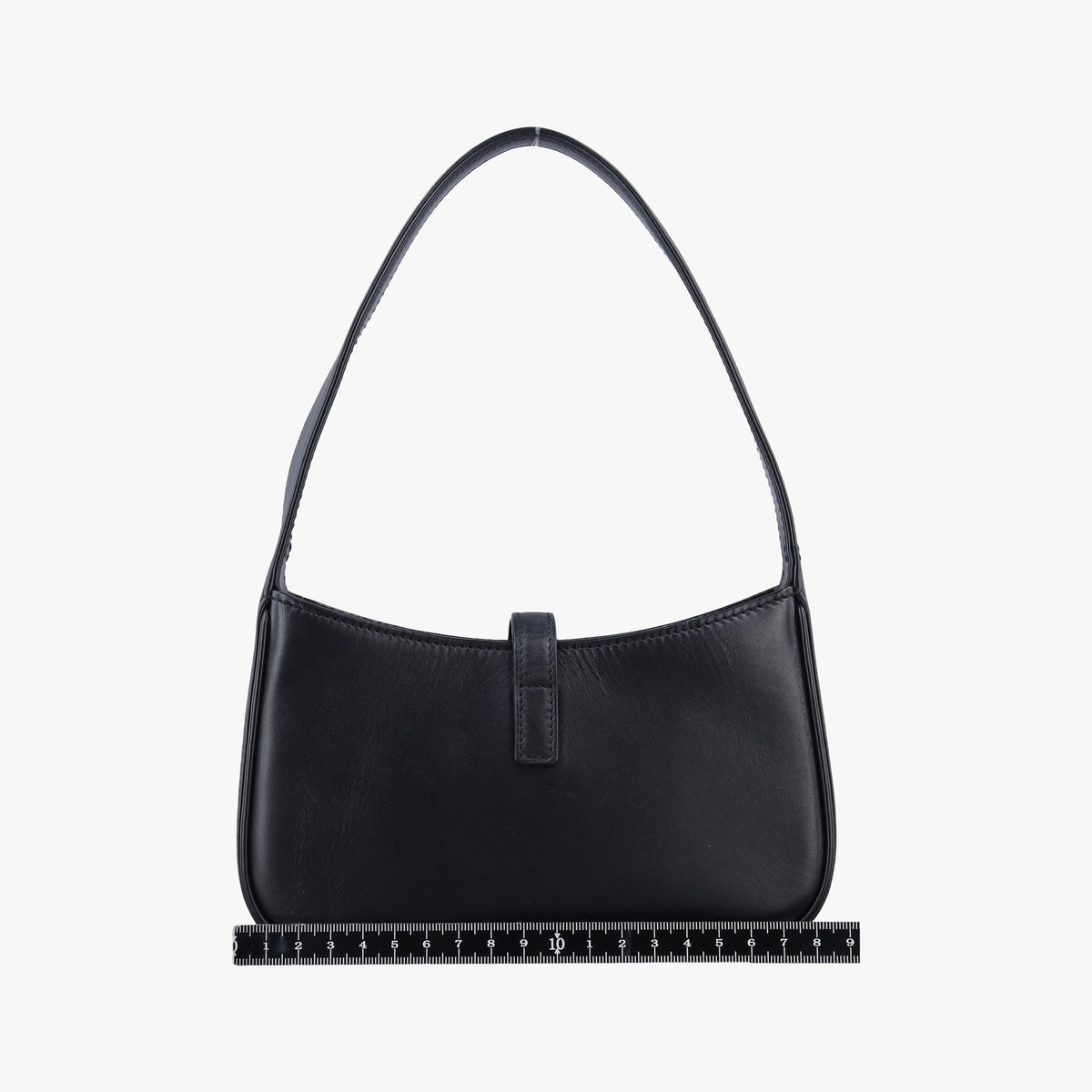 Vintage Yves Saint Laurent LE 5 a 7 Hobo Black Leather 710318 handbag | stylenewstar