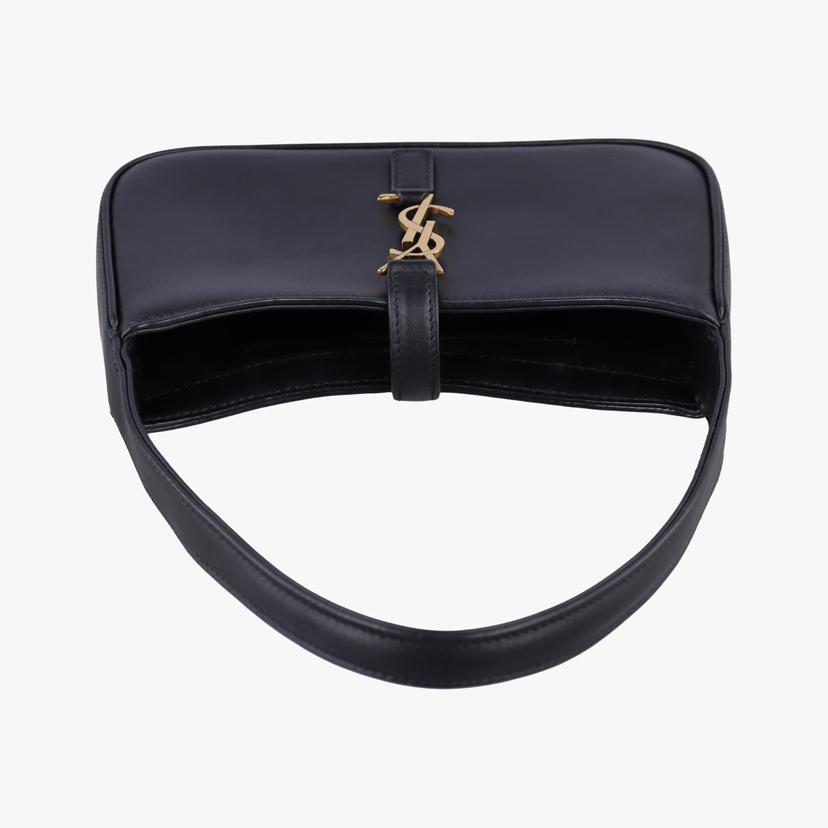 Vintage Yves Saint Laurent LE 5 a 7 Hobo Black Leather 710318 handbag | stylenewstar