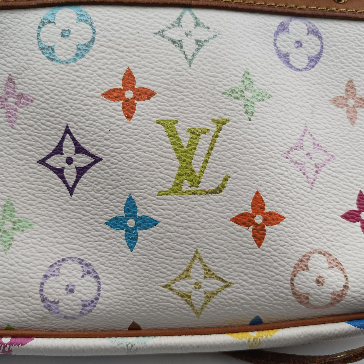 Vintage Louis Vuitton Pochette Accessoires white Monogram Multicolor M92649 shoulderbag | stylenewstar